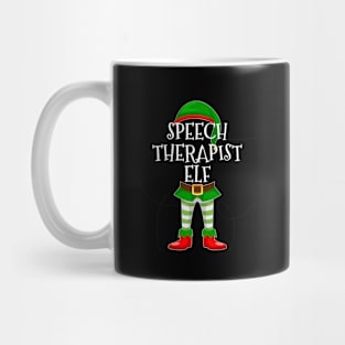 Speech Therapist Elf Matching Family Christmas Gift Mug